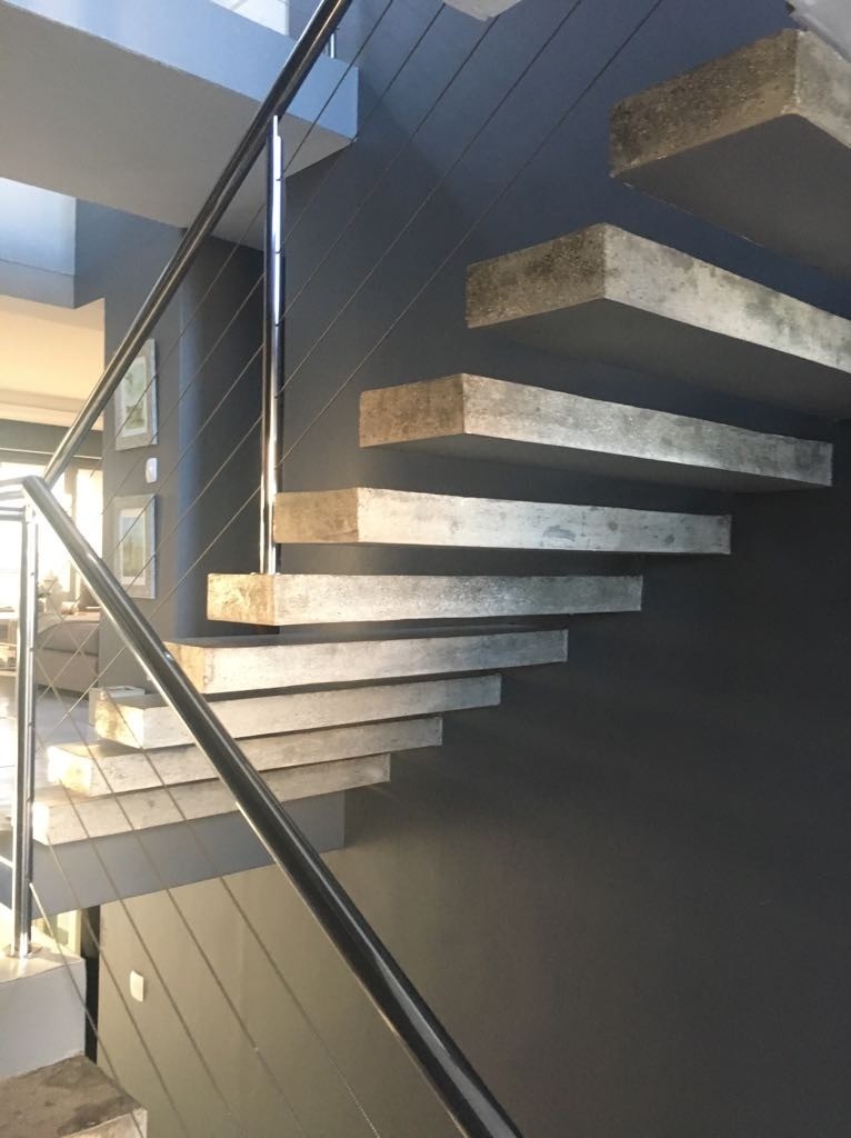 1300 long 100mm thick Cantilever Concrete Stairs